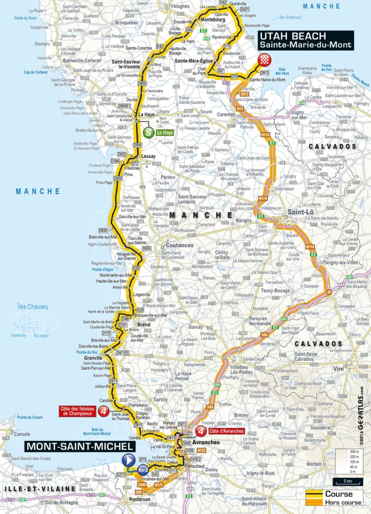 Tour de France 2016 – Karte der 1. Etappe