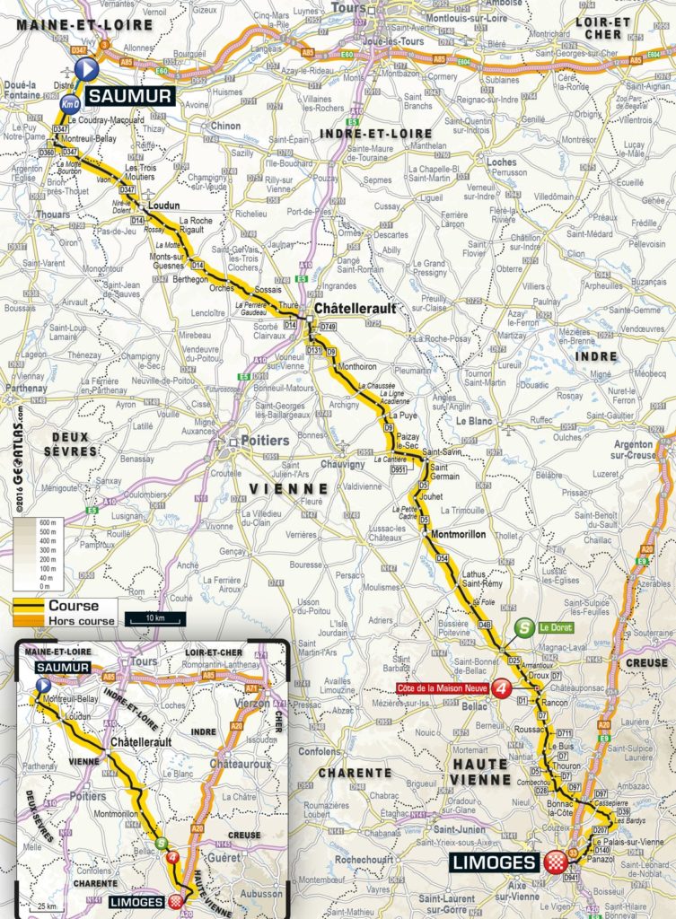 Tour de France 2016 – Karte der 4. Etappe