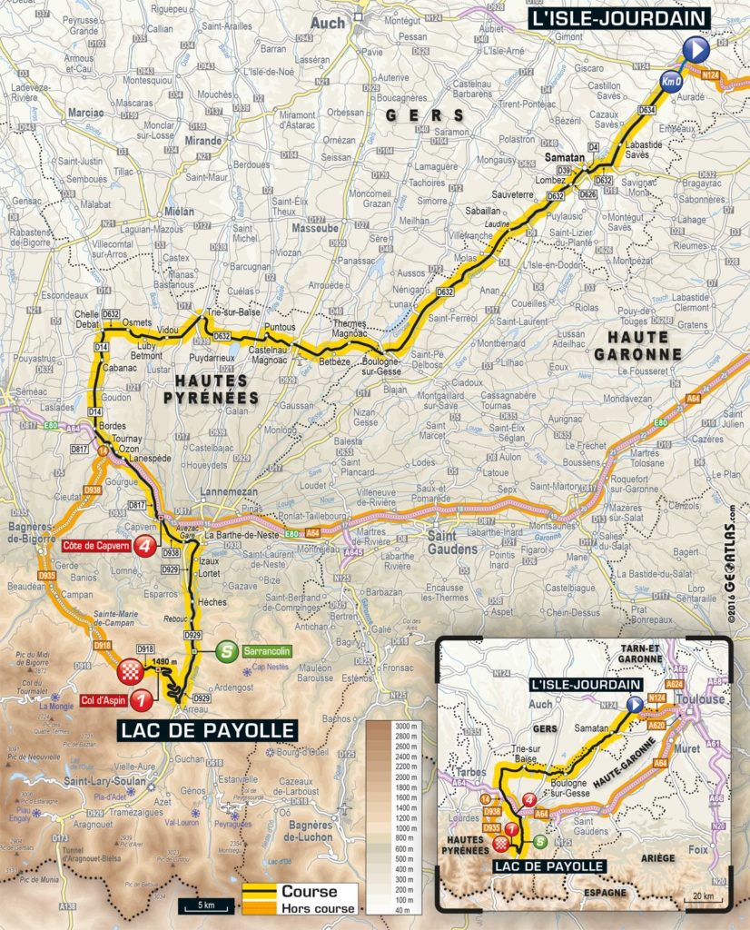 Tour de France 2016 – Karte der 7. Etappe