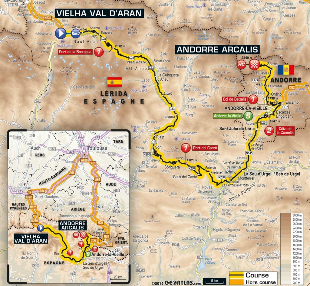 Tour de France 2016 – Karte der 9. Etappe
