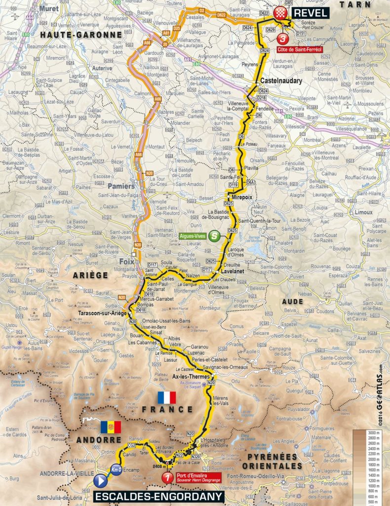 Tour de France 2016 – Karte der 10. Etappe