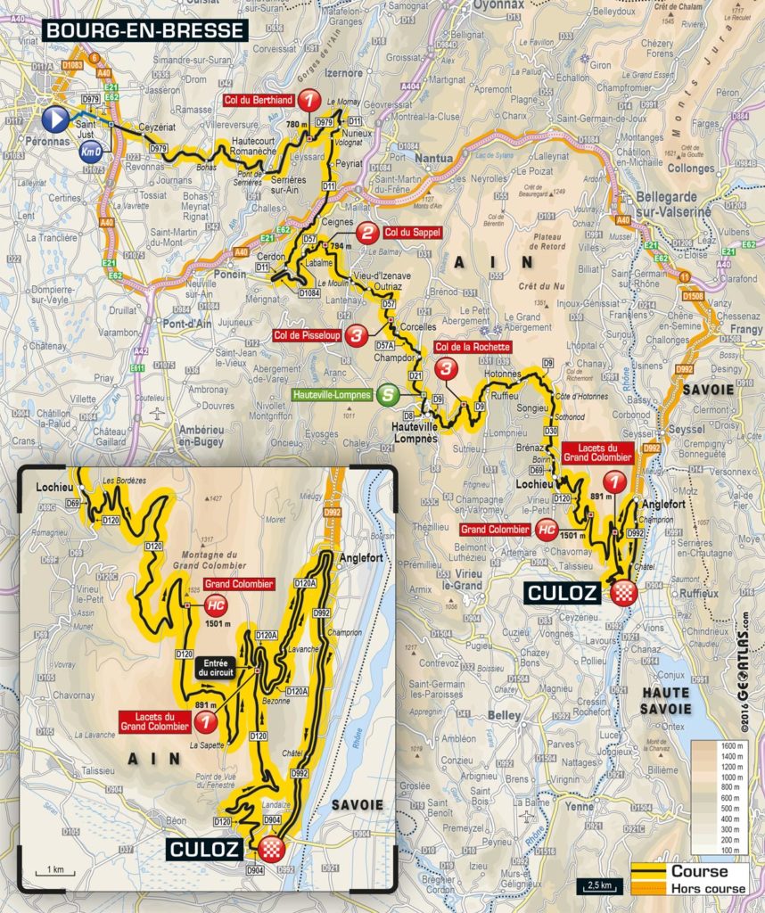 Tour de France 2016 – Karte der 15. Etappe