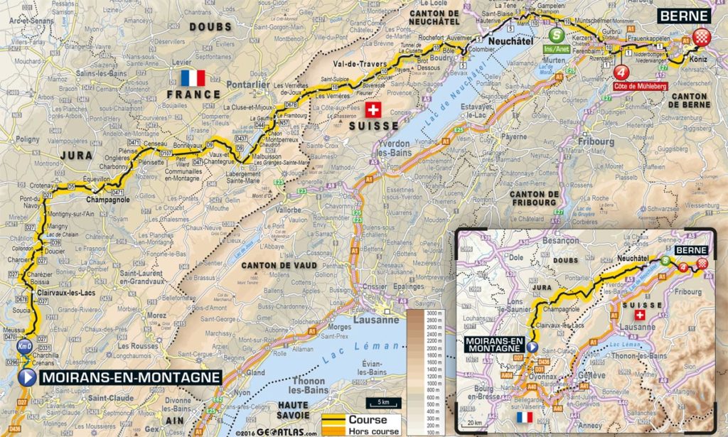 Tour de France 2016 – Karte der 16. Etappe