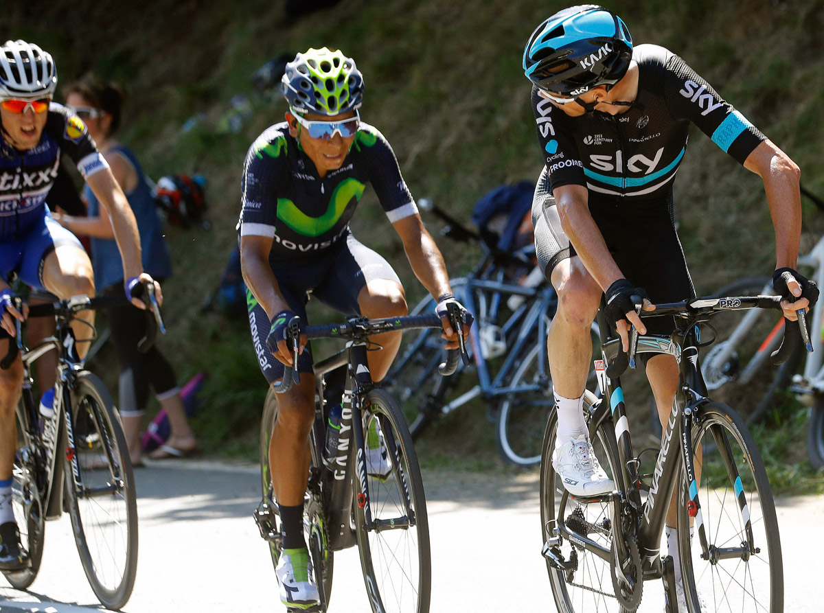 Nairo Quintana bei der Tour in Lauerstellung (Foto: Roth&Roth)
