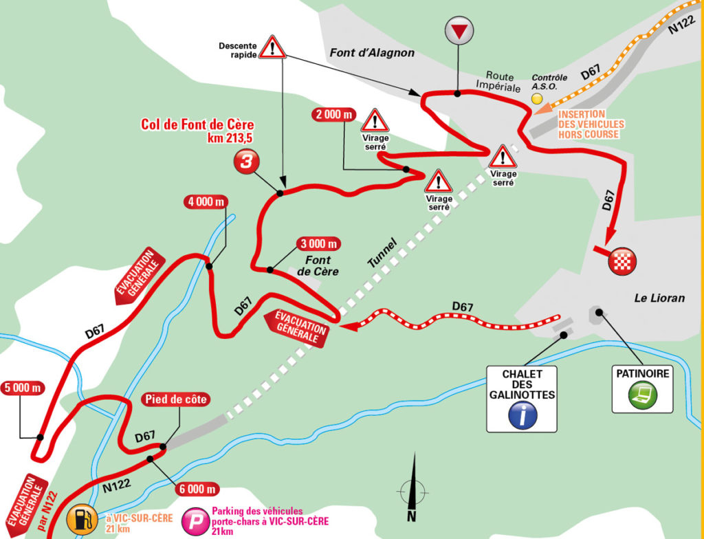Karte der Zielankunft der 5. Etappe der Tour de France 2016 (Foto: © A.S.O.)