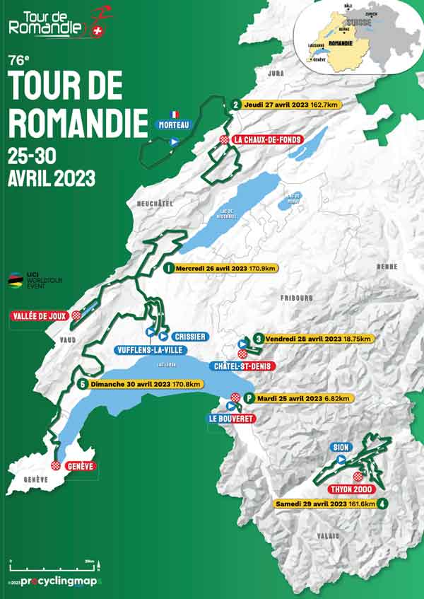 tour de romandie cycliste 2023
