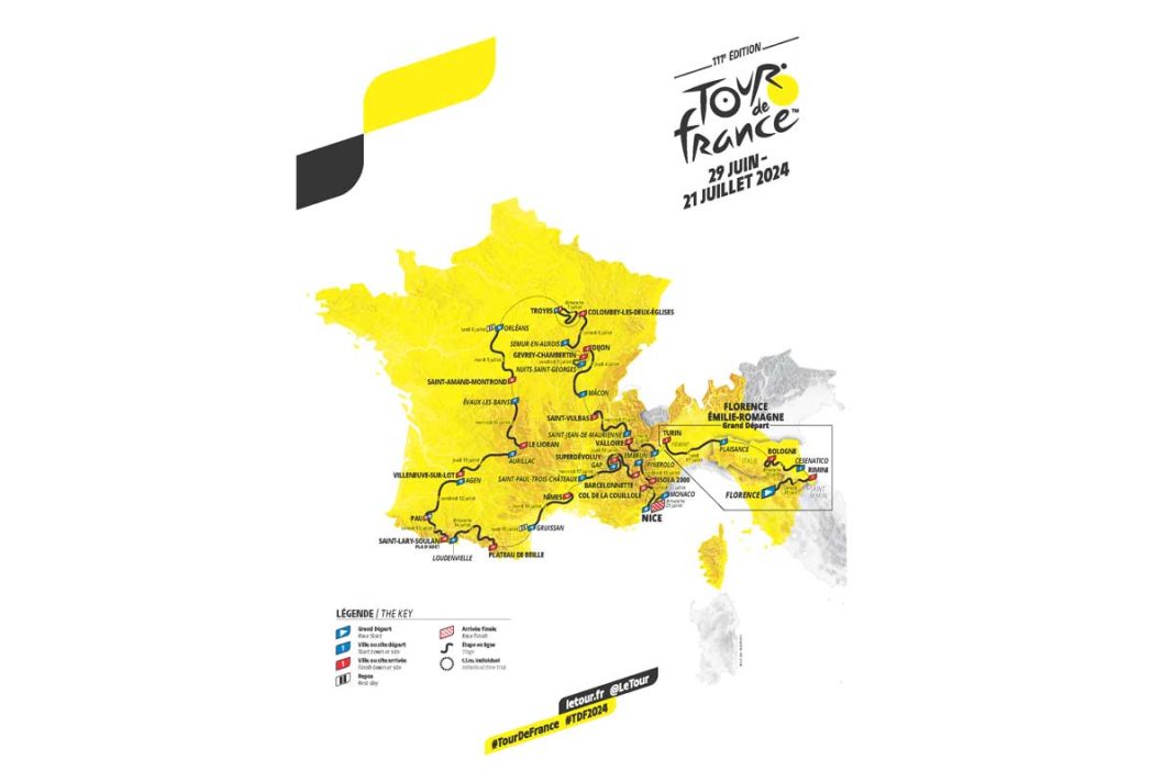 Tour de France 2024 Strecke & Etappen der 111. FrankreichRundfahrt 