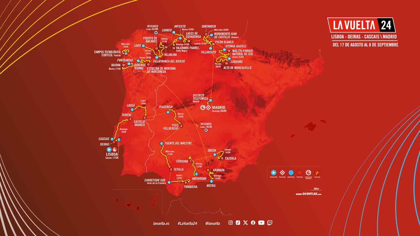 LaVuelta24 Die Strecke, Etappen & Profile der Vuelta a España 2024