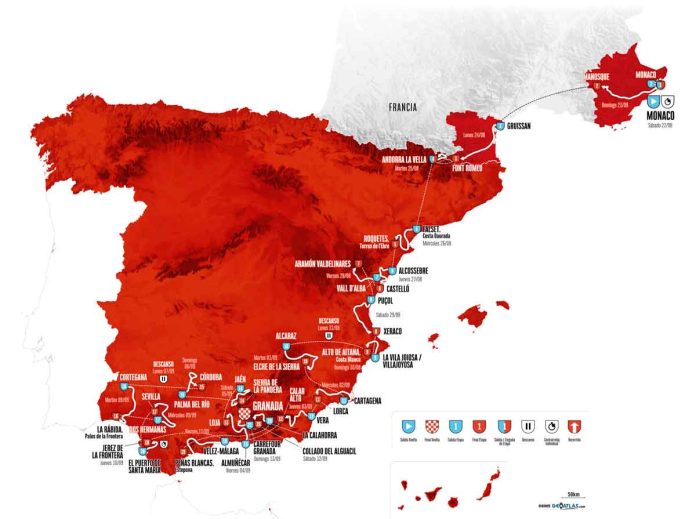 Karte La Vuelta 2026